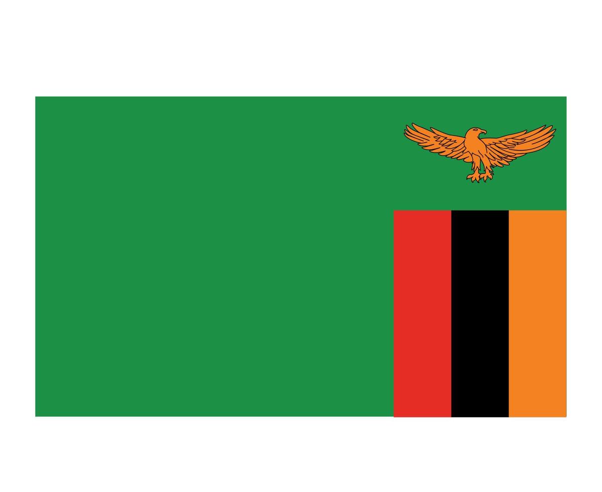 zâmbia bandeira nacional áfrica emblema símbolo ícone ilustração vetorial elemento de design abstrato vetor