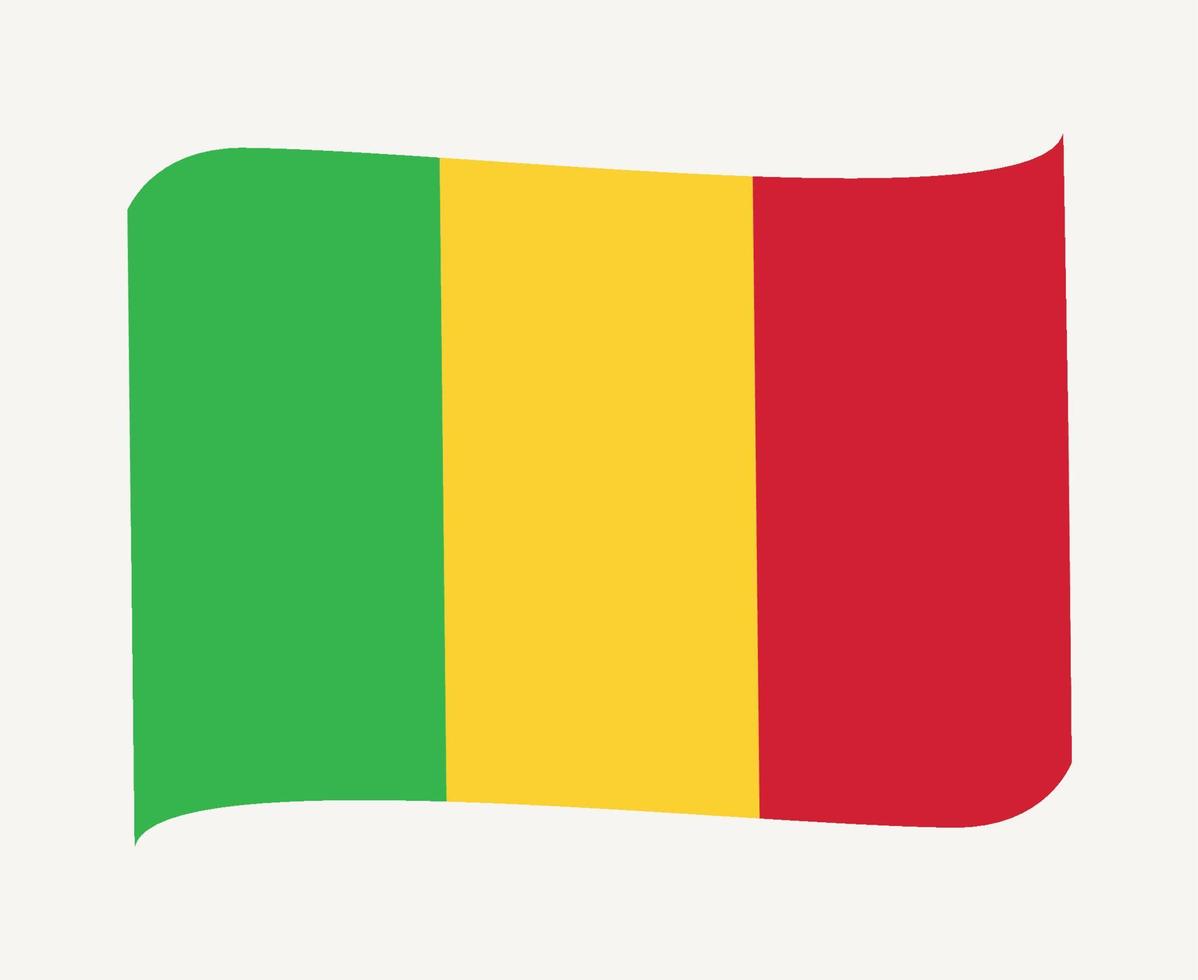 mali bandeira nacional áfrica emblema fita ícone ilustração vetorial elemento de design abstrato vetor