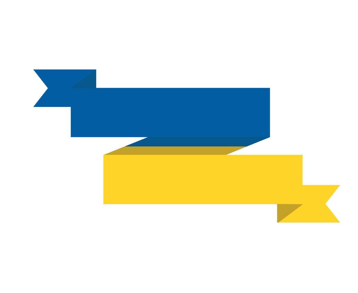 ucrânia fita emblema design bandeira europa nacional ícone símbolo vetor ilustração abstrata