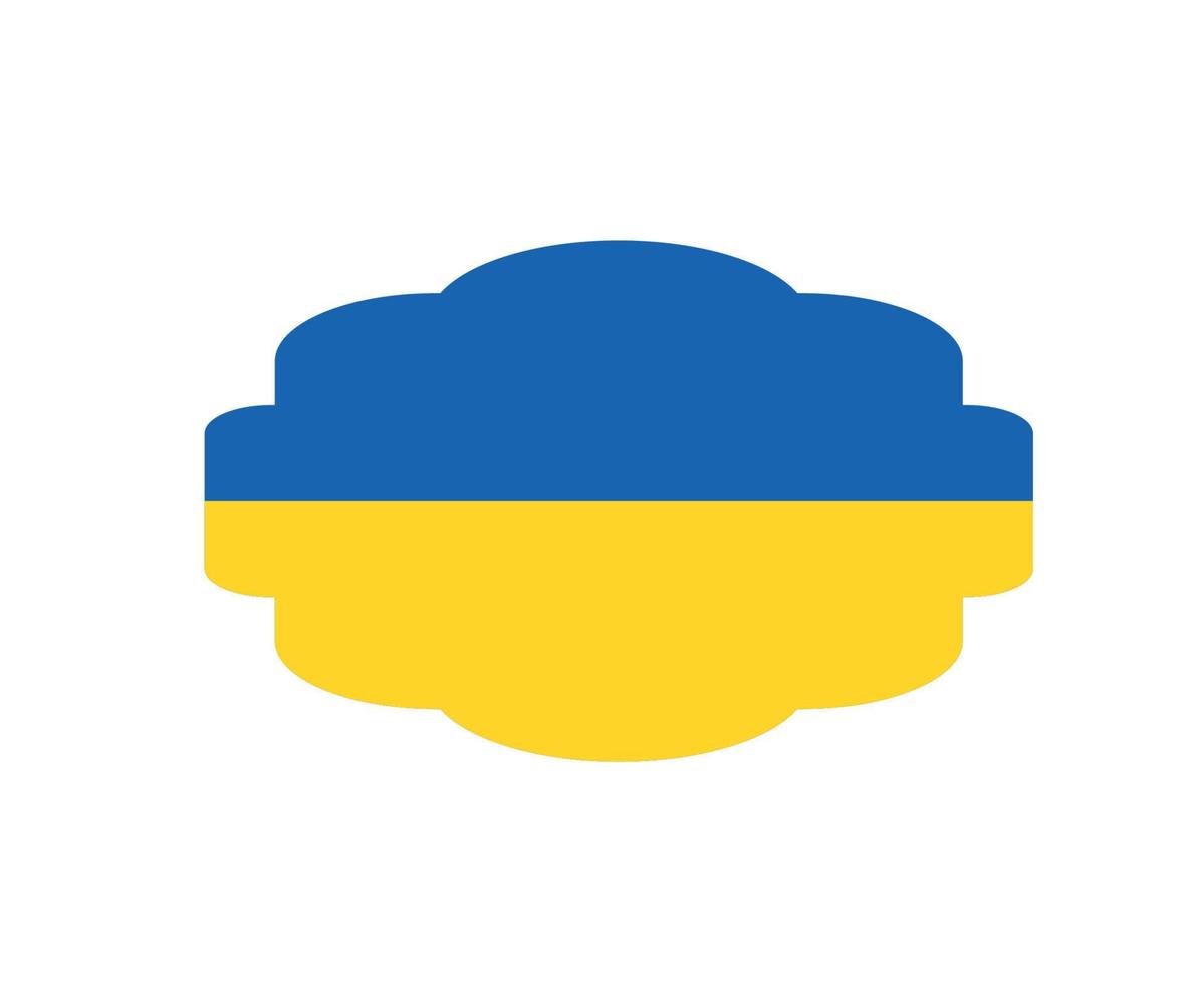 ucrânia design bandeira fita emblema nacional europa símbolo abstrato ilustração vetorial vetor
