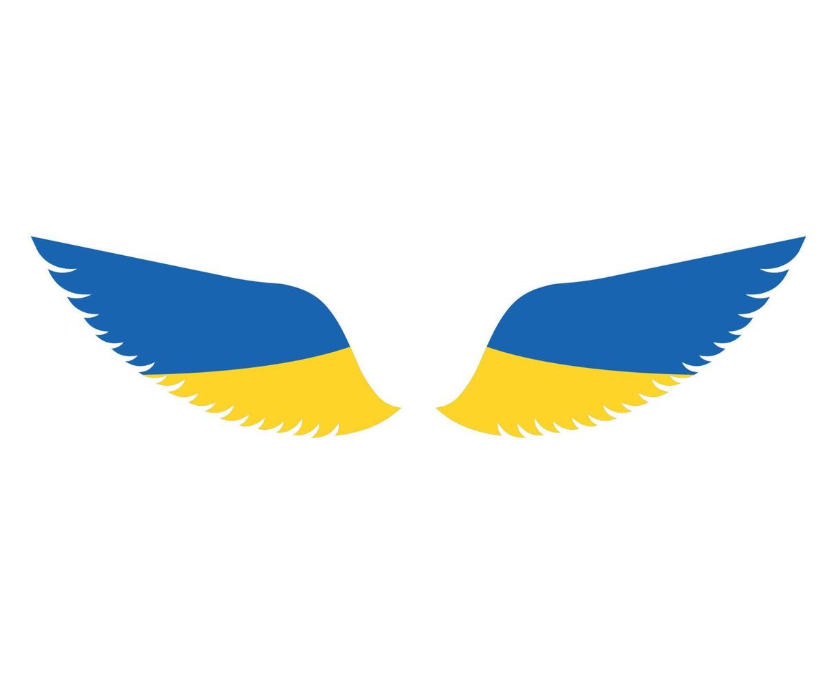 ucrânia bandeira emblema asas nacional europa símbolo abstrato ilustração vetorial design vetor