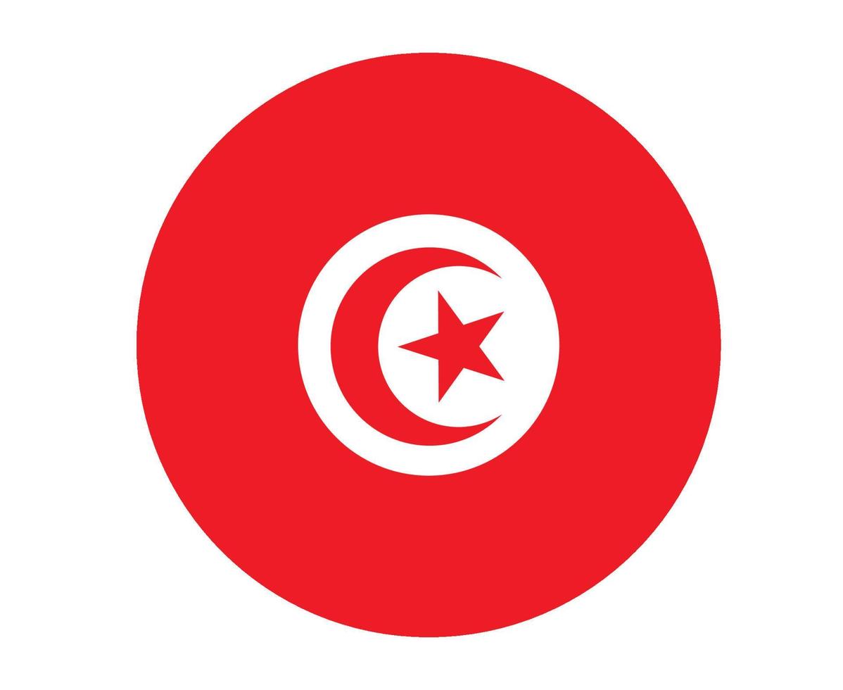 bandeira da tunísia nacional áfrica emblema ícone ilustração vetorial elemento de design abstrato vetor