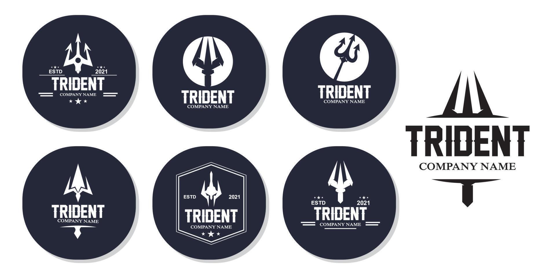 ícone de vetor de modelo de logotipo trident