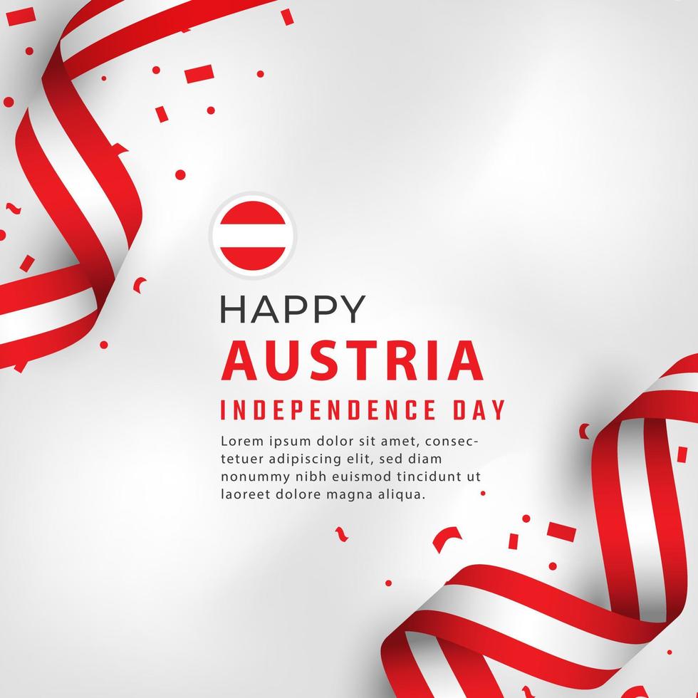 feliz dia da independência de áustria 26 de outubro celebração ilustração vetorial de design. modelo para cartaz, banner, publicidade, cartão de felicitações ou elemento de design de impressão vetor