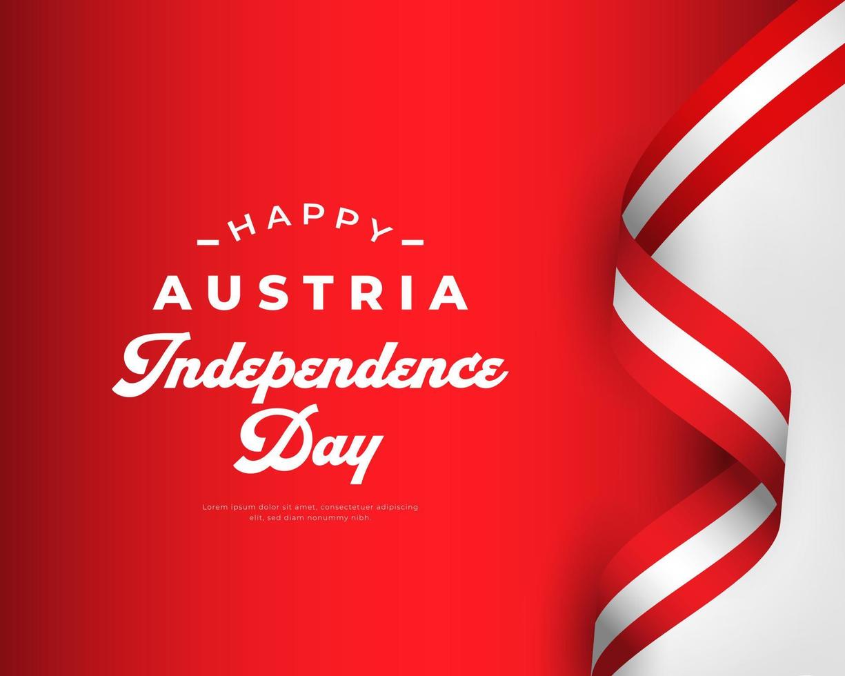 feliz dia da independência de áustria 26 de outubro celebração ilustração vetorial de design. modelo para cartaz, banner, publicidade, cartão de felicitações ou elemento de design de impressão vetor