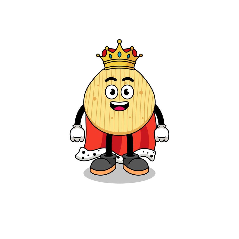 ilustração de mascote do rei de batata frita vetor