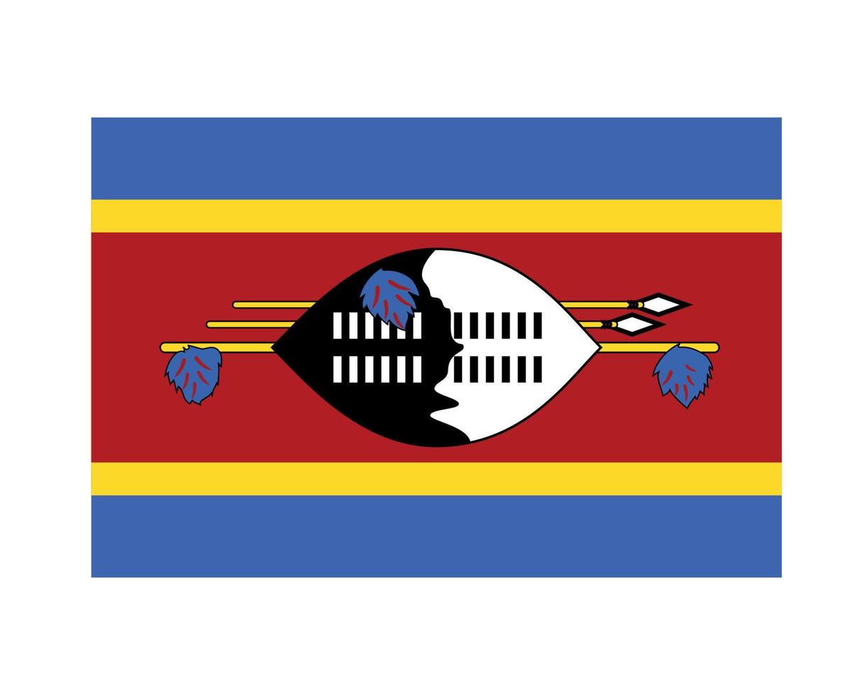 eswatini bandeira nacional áfrica emblema símbolo ícone ilustração vetorial elemento de design abstrato vetor