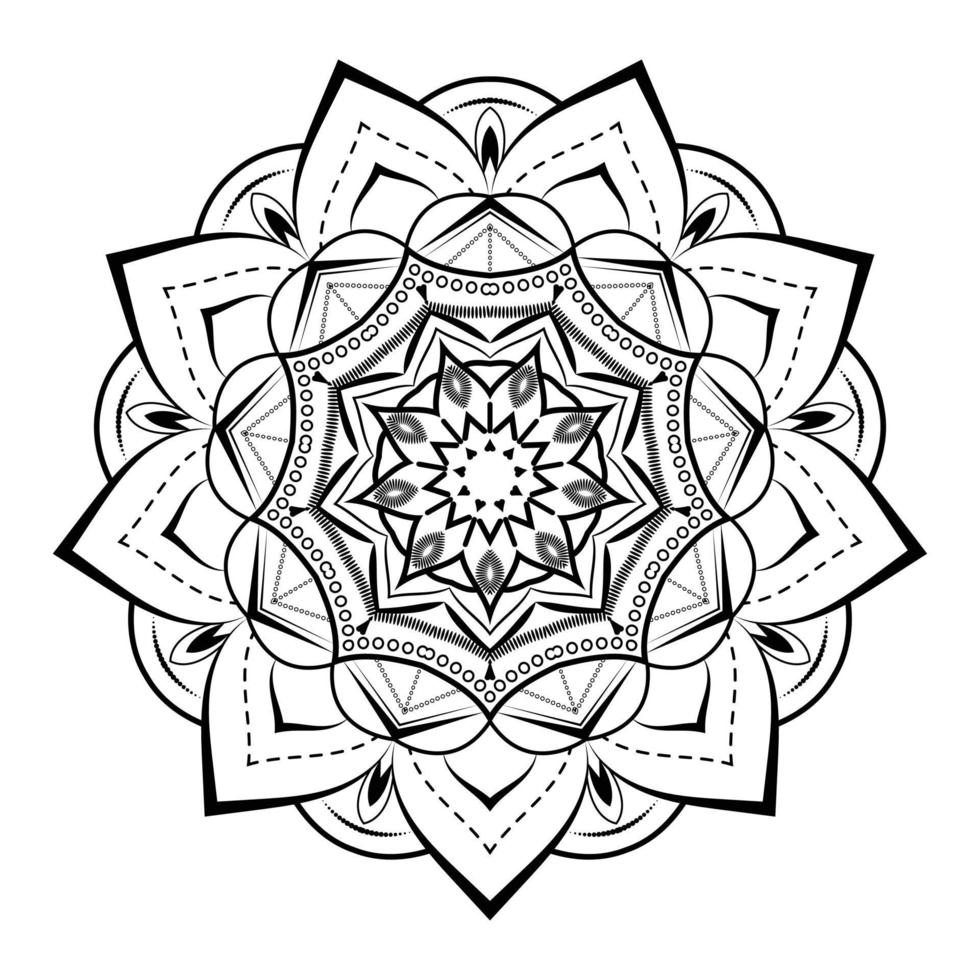 arte de design de fundo de mandala floral vetor