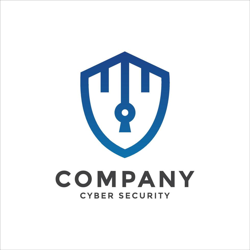 vetor de logotipo de segurança cibernética