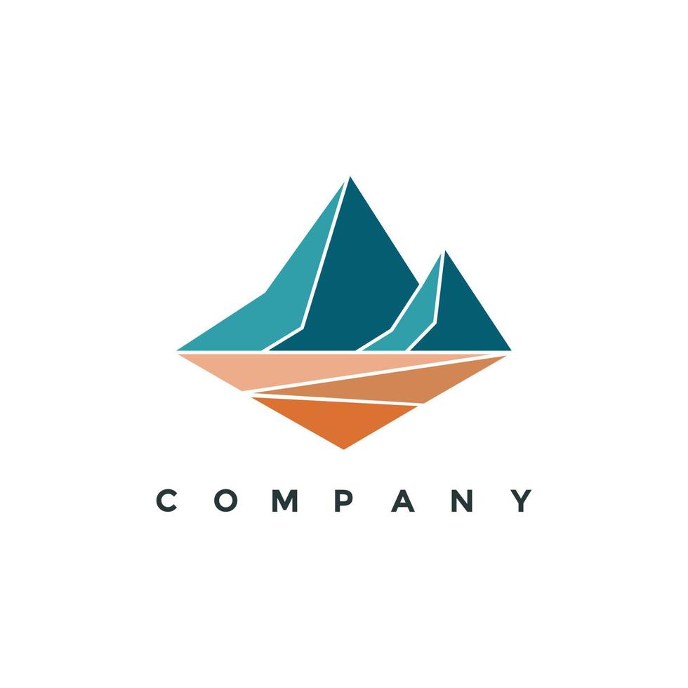 design de ilustração vetorial de logotipo de pico moderno para sua empresa vetor