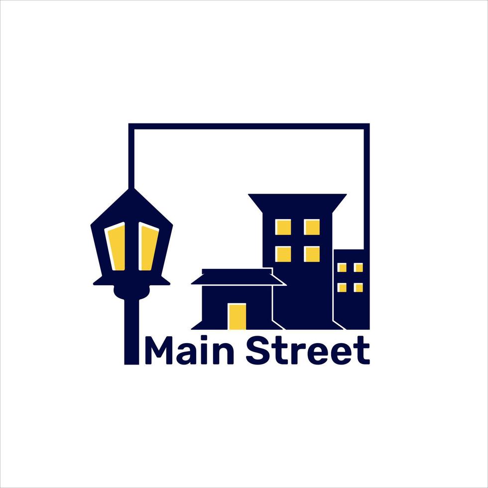 ilustração de design de logotipo de rua principal para o seu negócio vetor