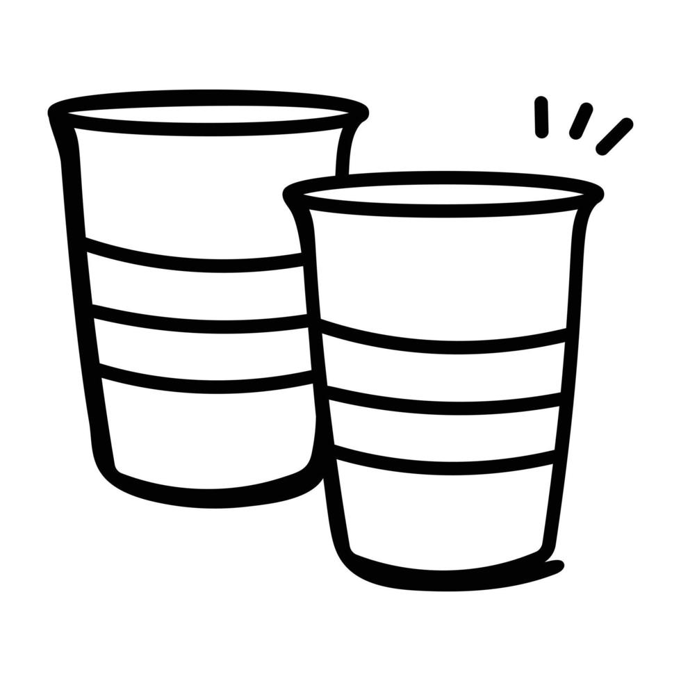 um ícone de bebidas, design doodle vetor