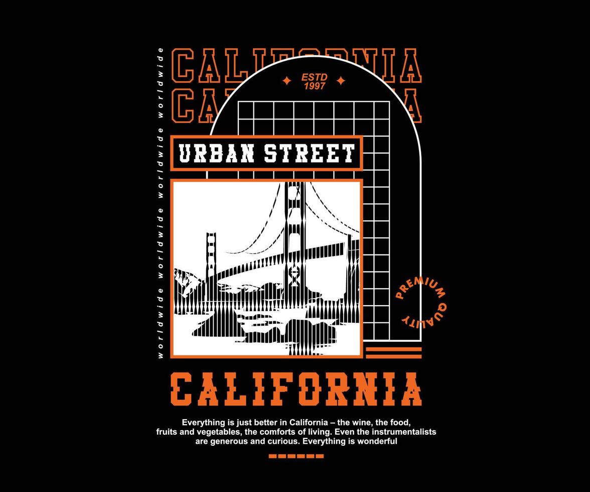 design gráfico estético para camiseta street wear e estilo urbano vetor