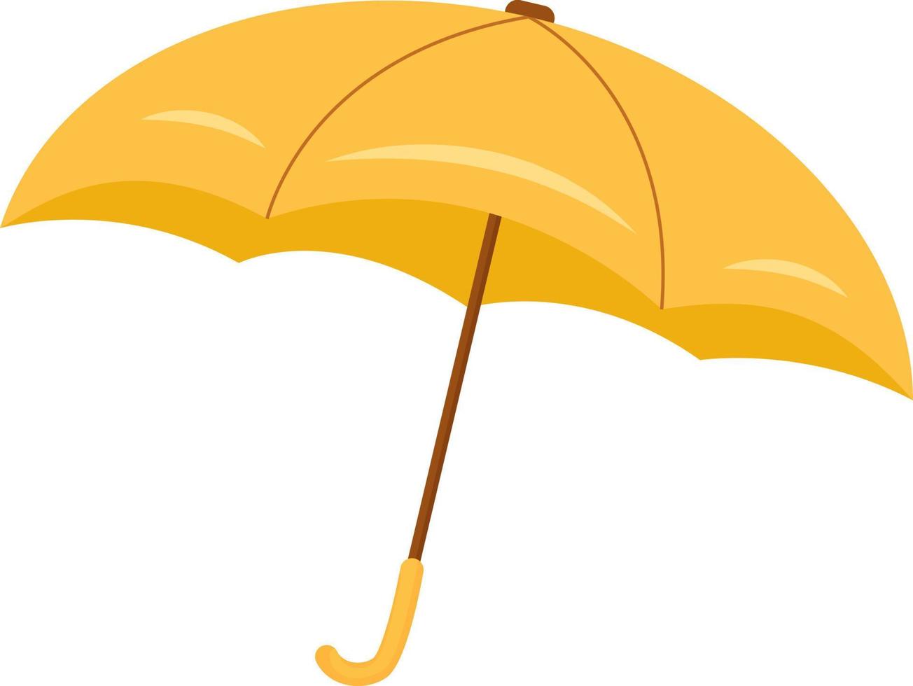 elemento de vetor de cor semi plana de guarda-chuva