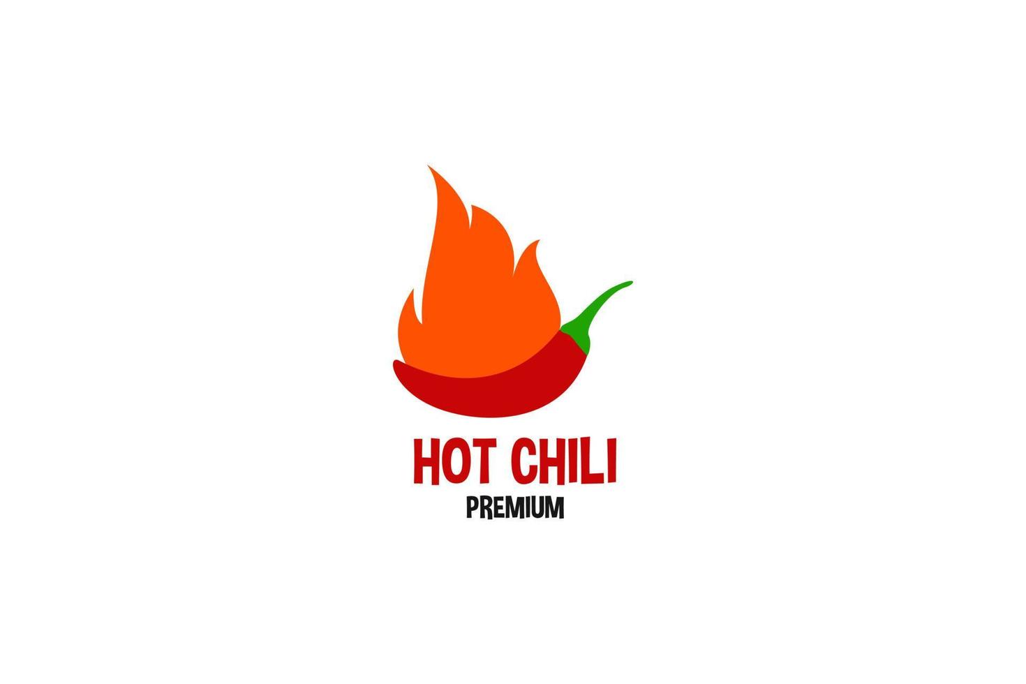 modelo de vetor de ilustração de design de logotipo de ícone de pimenta quente plana