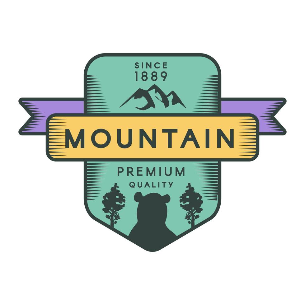 modelo de logotipo de vetor de montanha
