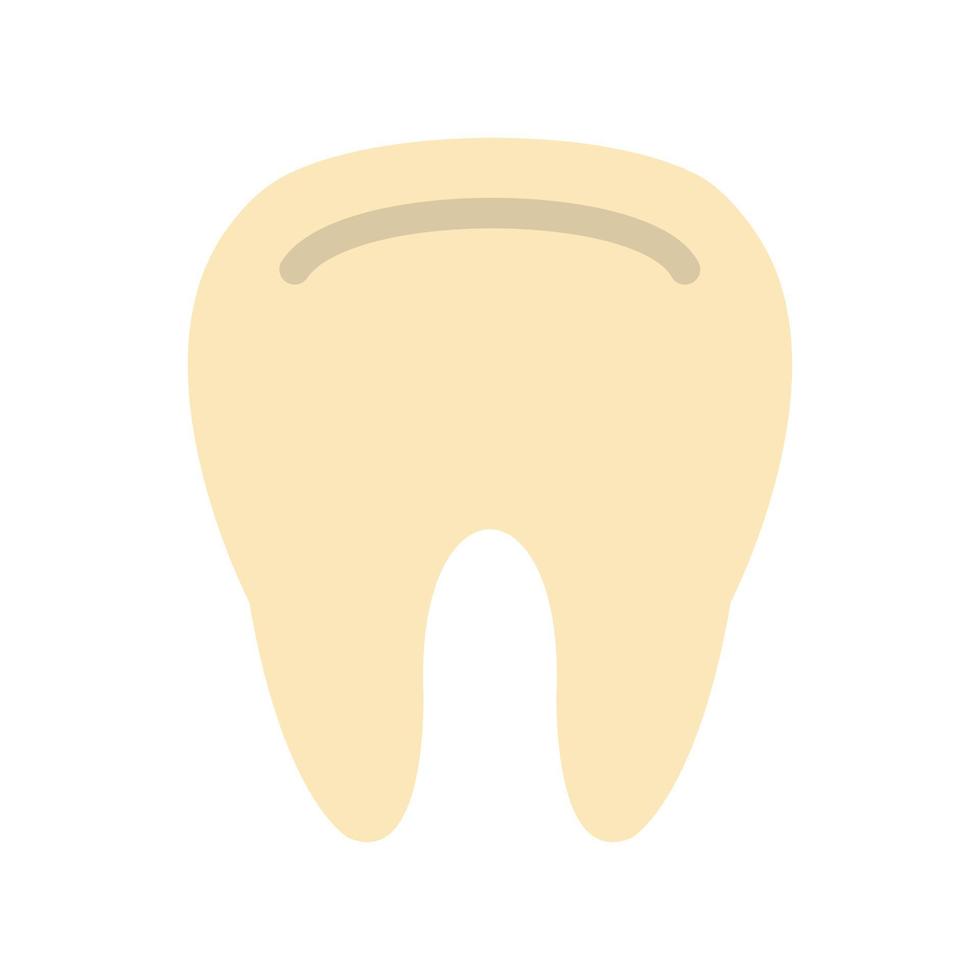 ícone multicolorido plano de dente vetor