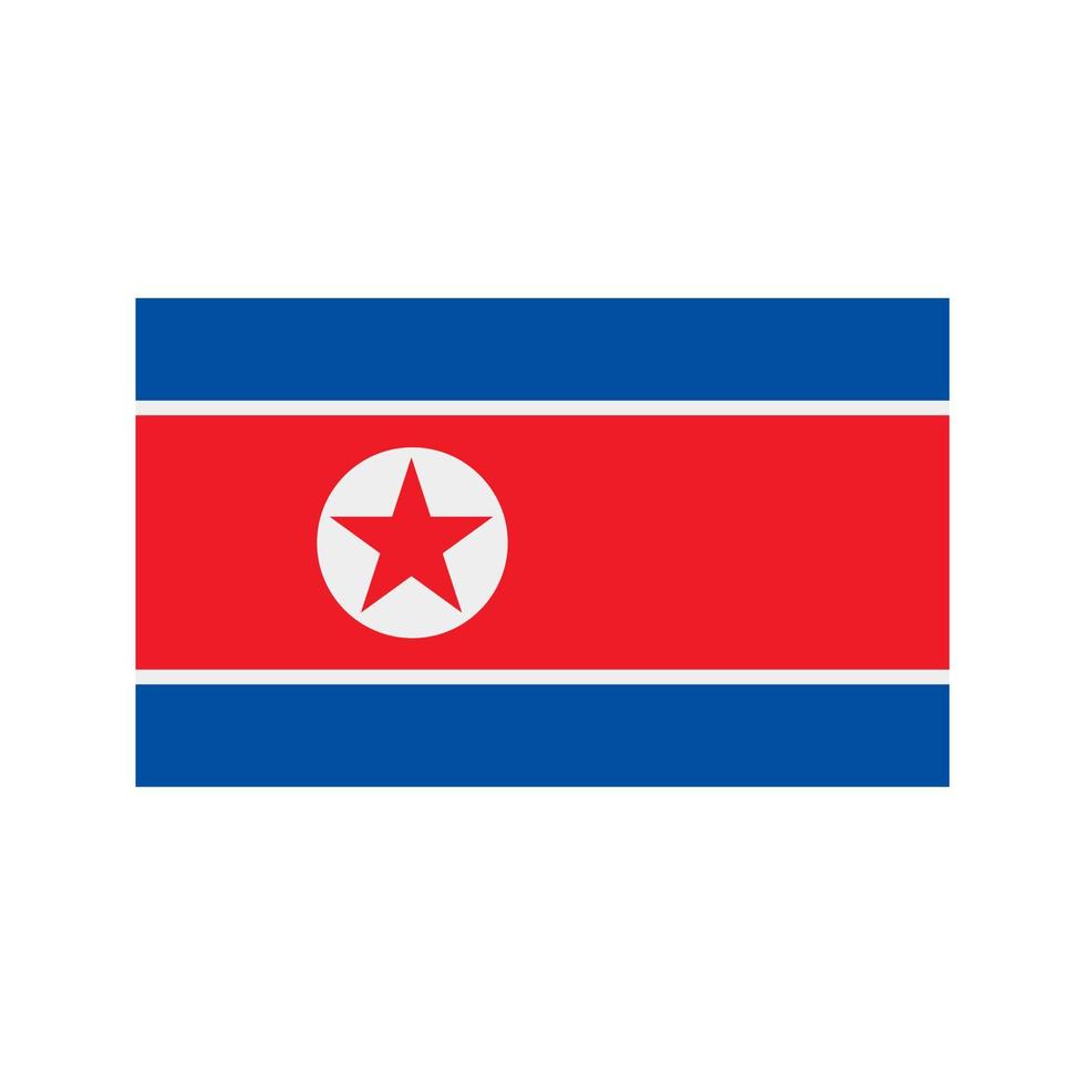 ícone multicolorido da coreia do norte vetor