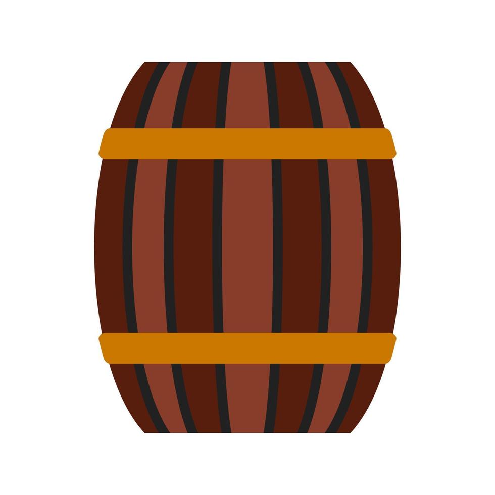 ícone multicolorido plano de barril vetor