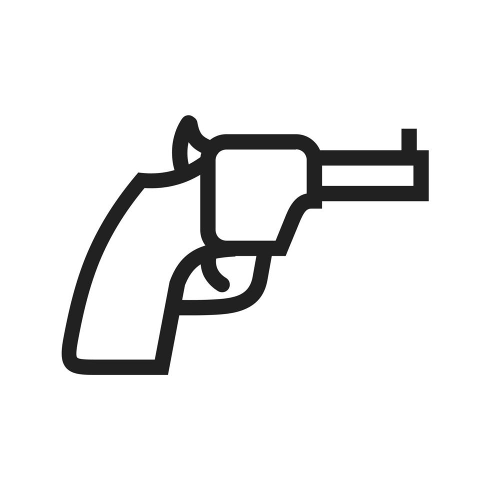 ícone de linha de revólver vetor