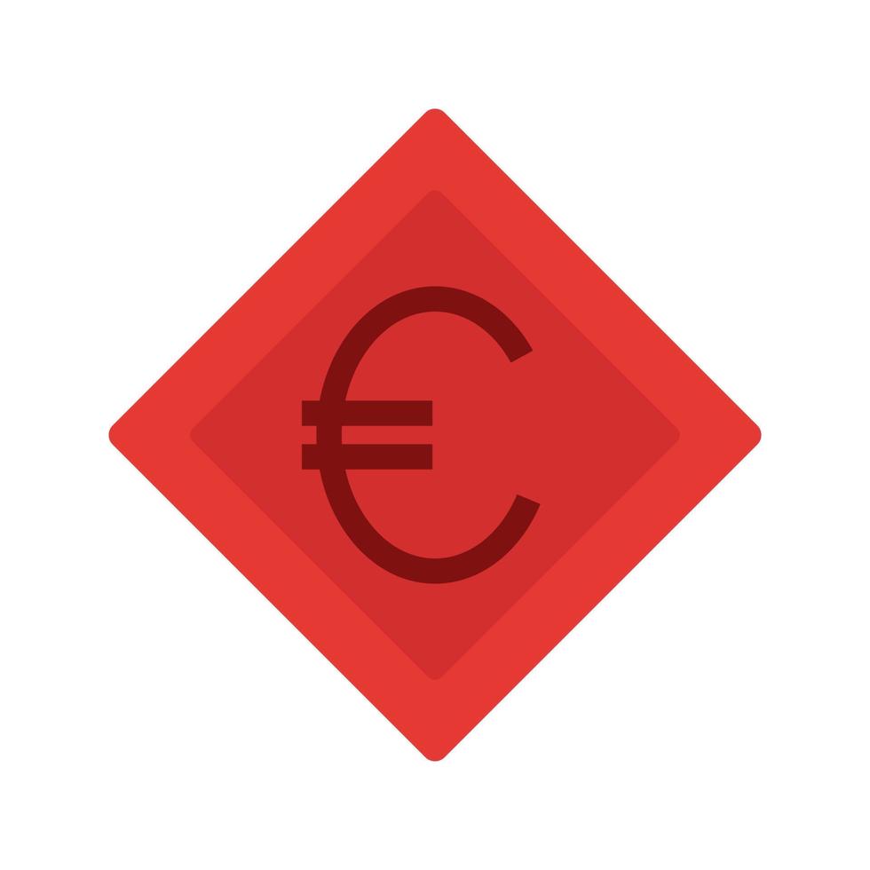 ícone multicolorido do símbolo do euro vetor