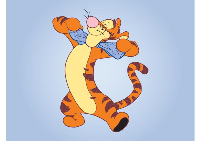 Winnie the pooh tigre vetor