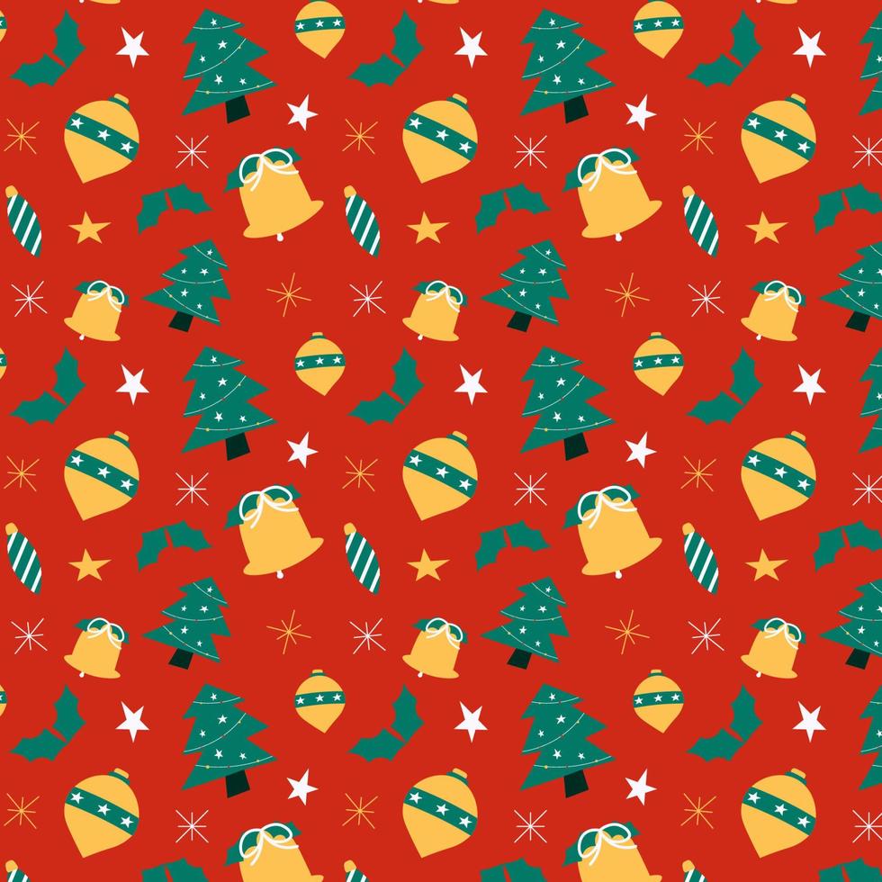 mão desenhada fundo de design de padrão de Natal. vetor. vetor