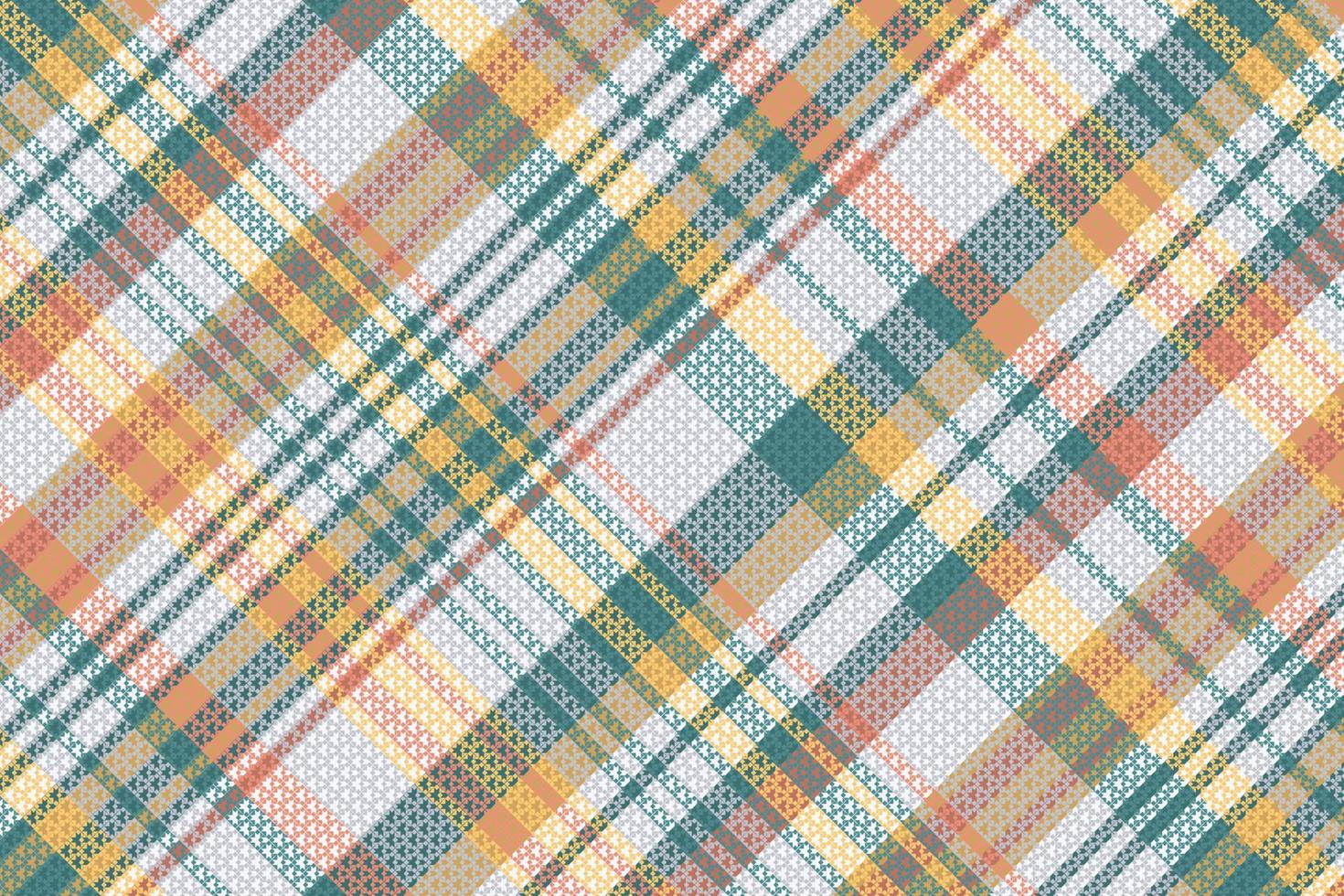 padrão xadrez tartan com textura e cor de verão. vetor