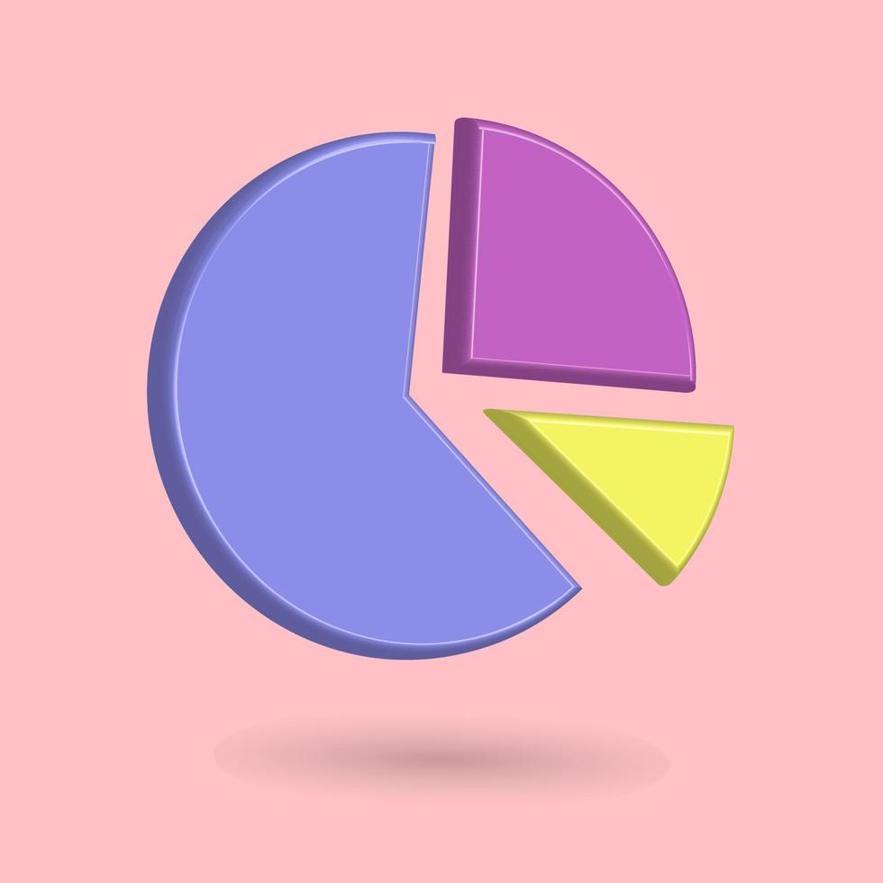 progresso de negócios infográfico de vetor de ícone de gráfico 3D