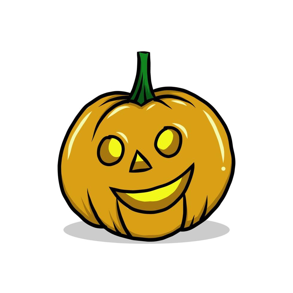 ilustração vetorial de abóboras de halloween. símbolo assustador para a tradição de halloween. estilo desenhado à mão vetorial vetor