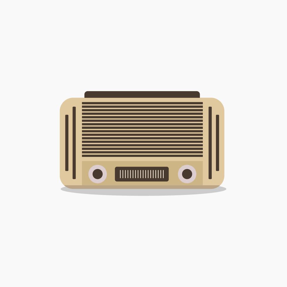 ilustração vetorial de rádio antigo. rádio antigo. rádio retrô. o símbolo para jogador eletrônico, som e música vetor