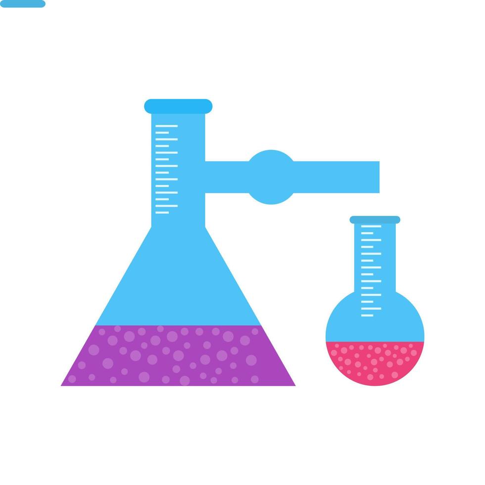 mistura de produtos químicos ii ícone multicolorido plano vetor