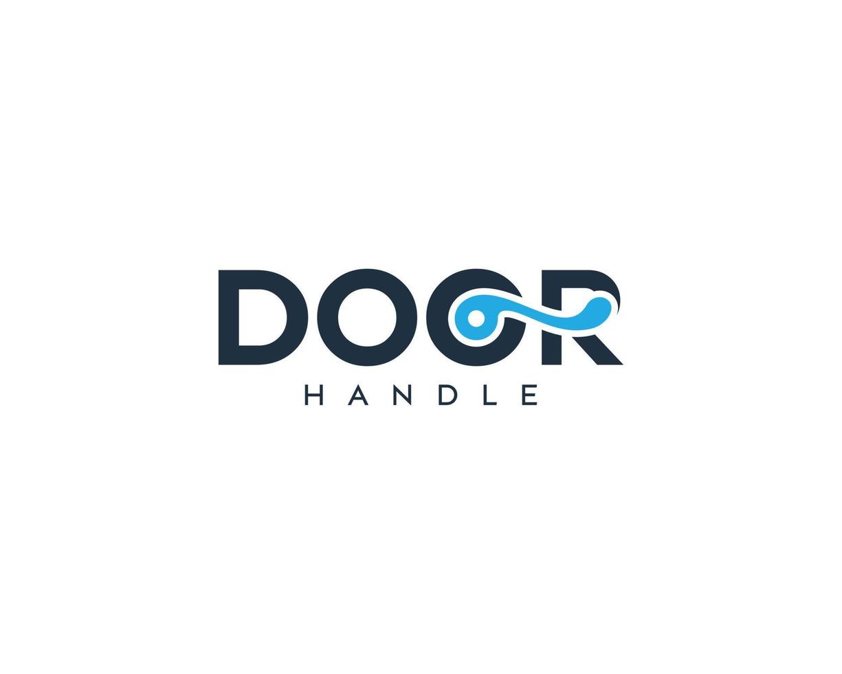design de logotipo de vetor de maçaneta da porta