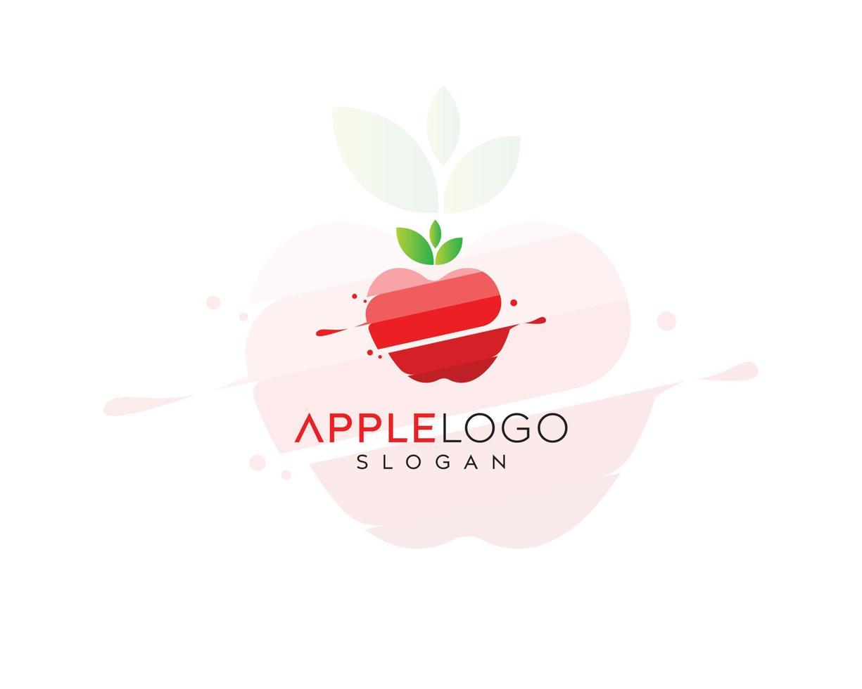 design de logotipo de maçã, design de vetor de logotipo de maçã abstrato colorido