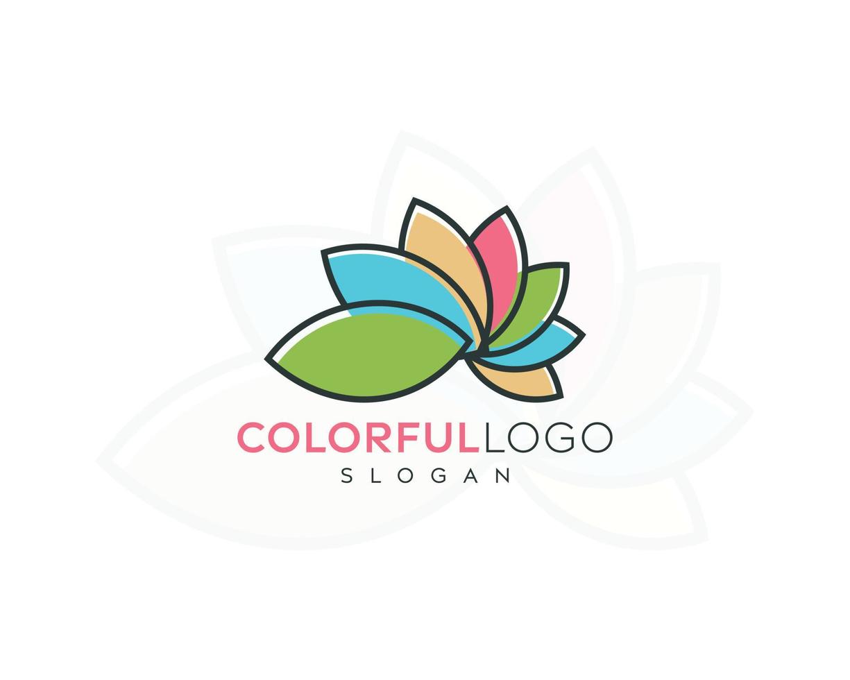 design de logotipo de símbolo abstrato colorido, design de ícone vetor