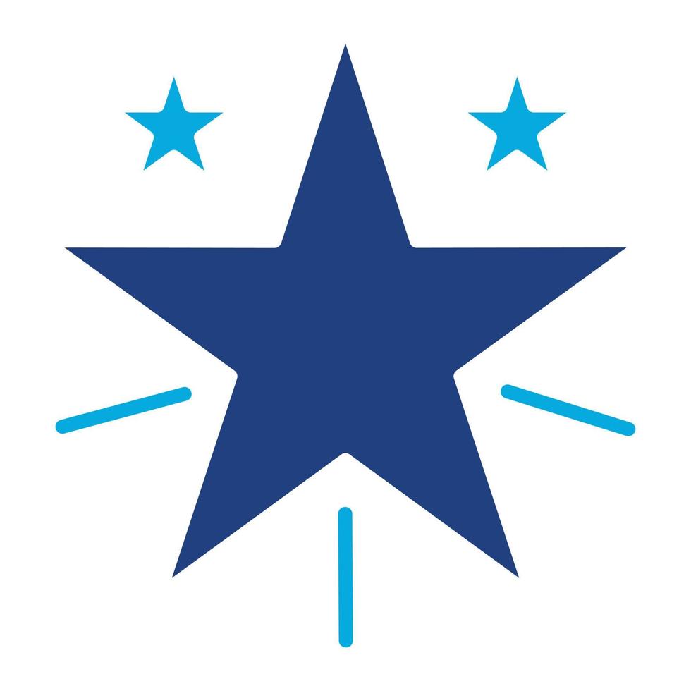 ícone de duas cores de glifo de estrela cadente vetor