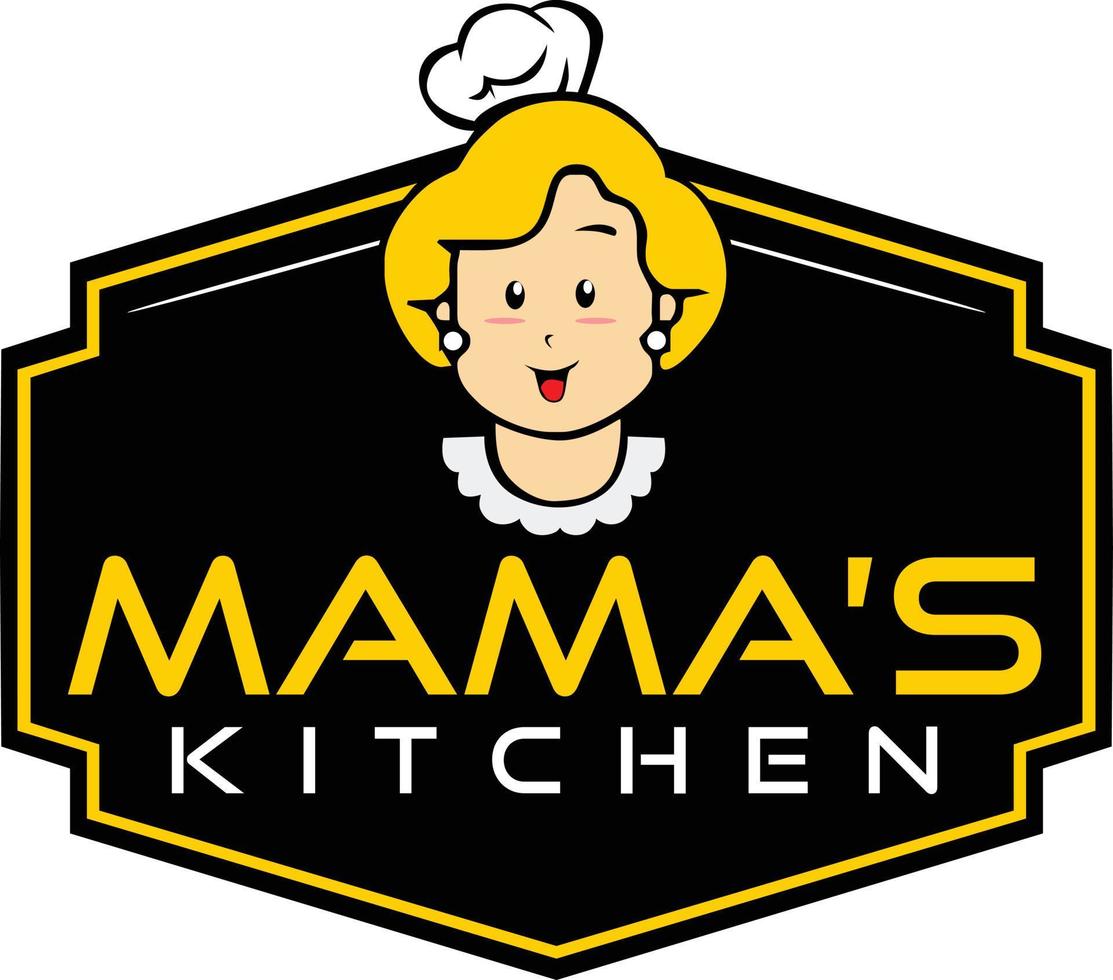 logotipo da cozinha da mamãe vetor