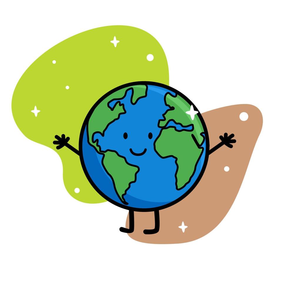 feliz Dia da Terra. conscientização sobre a importância de proteger a terra com ilustrações vetoriais para campanhas, banners e muito mais vetor