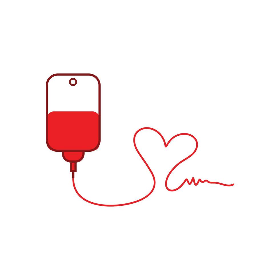 logotipo da ilustração de sangue vetor