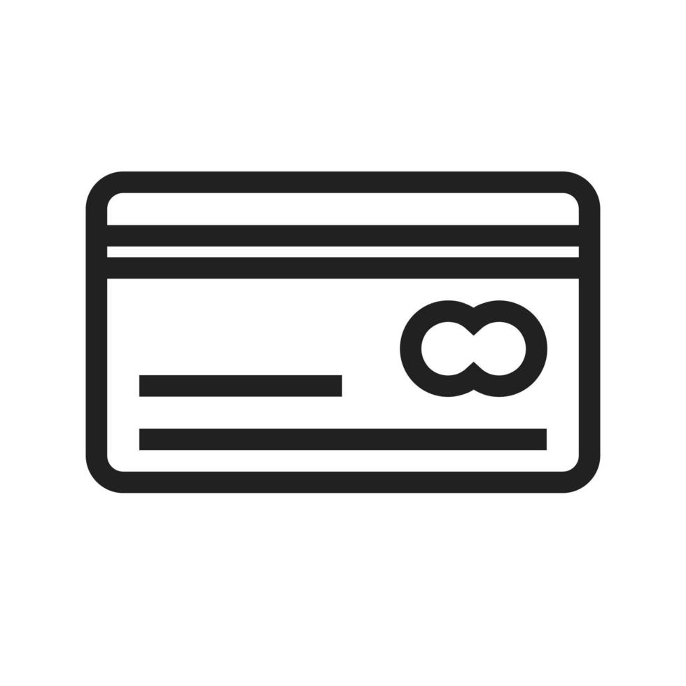 ícone de linha de cartão de crédito vetor