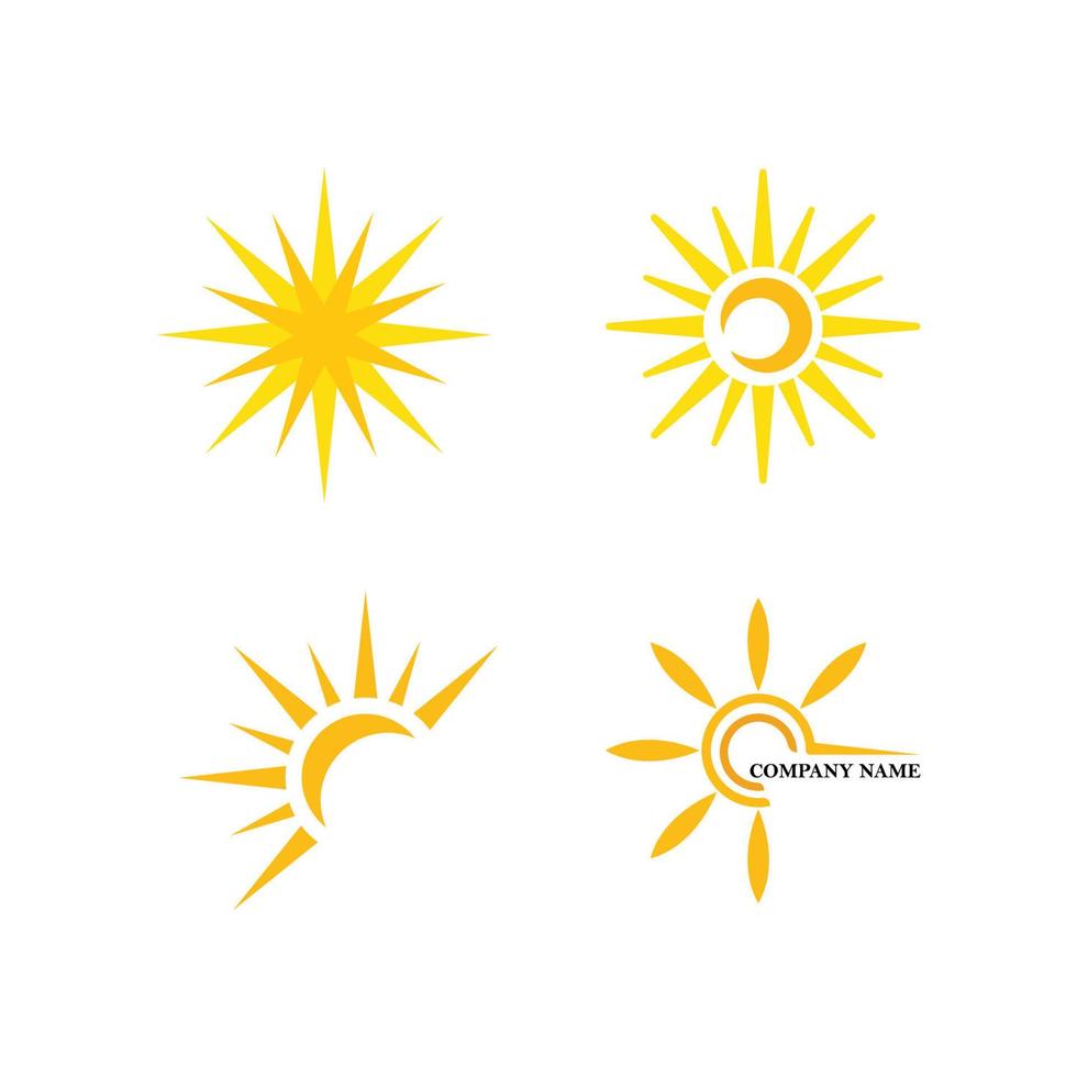 logotipo da ilustração do sol vetor