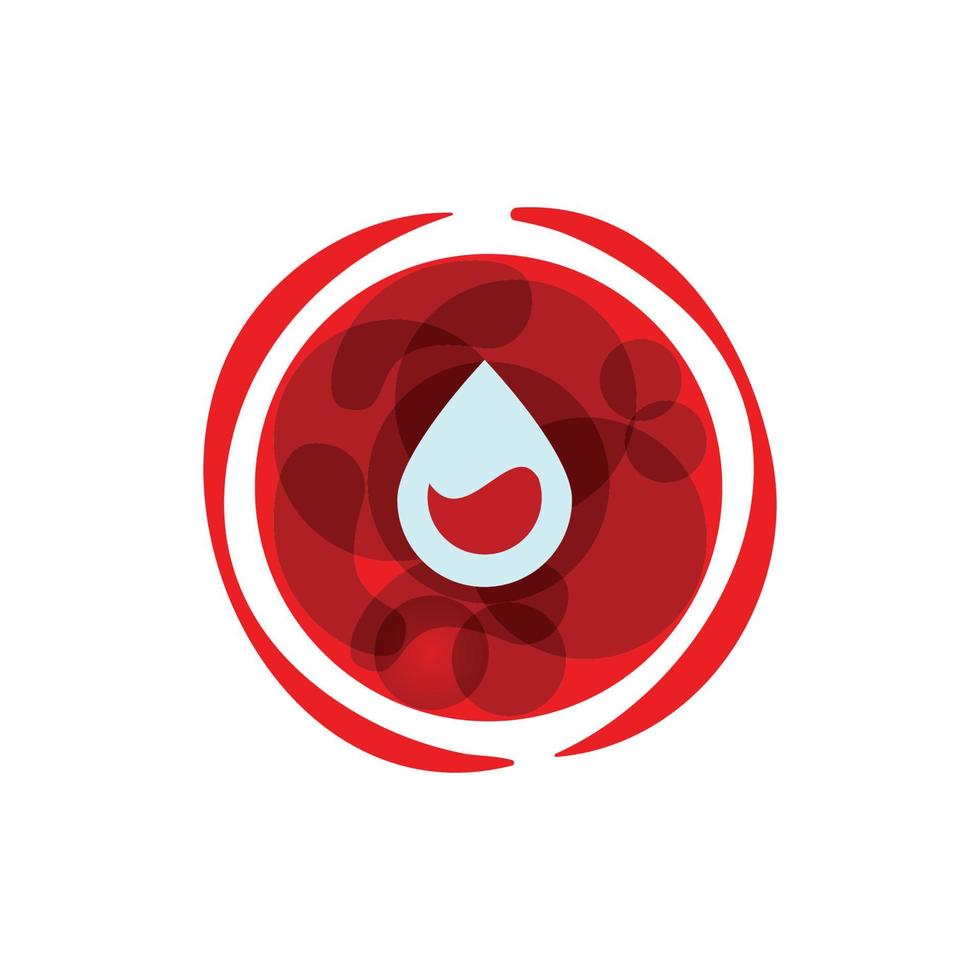 logotipo da ilustração de sangue vetor