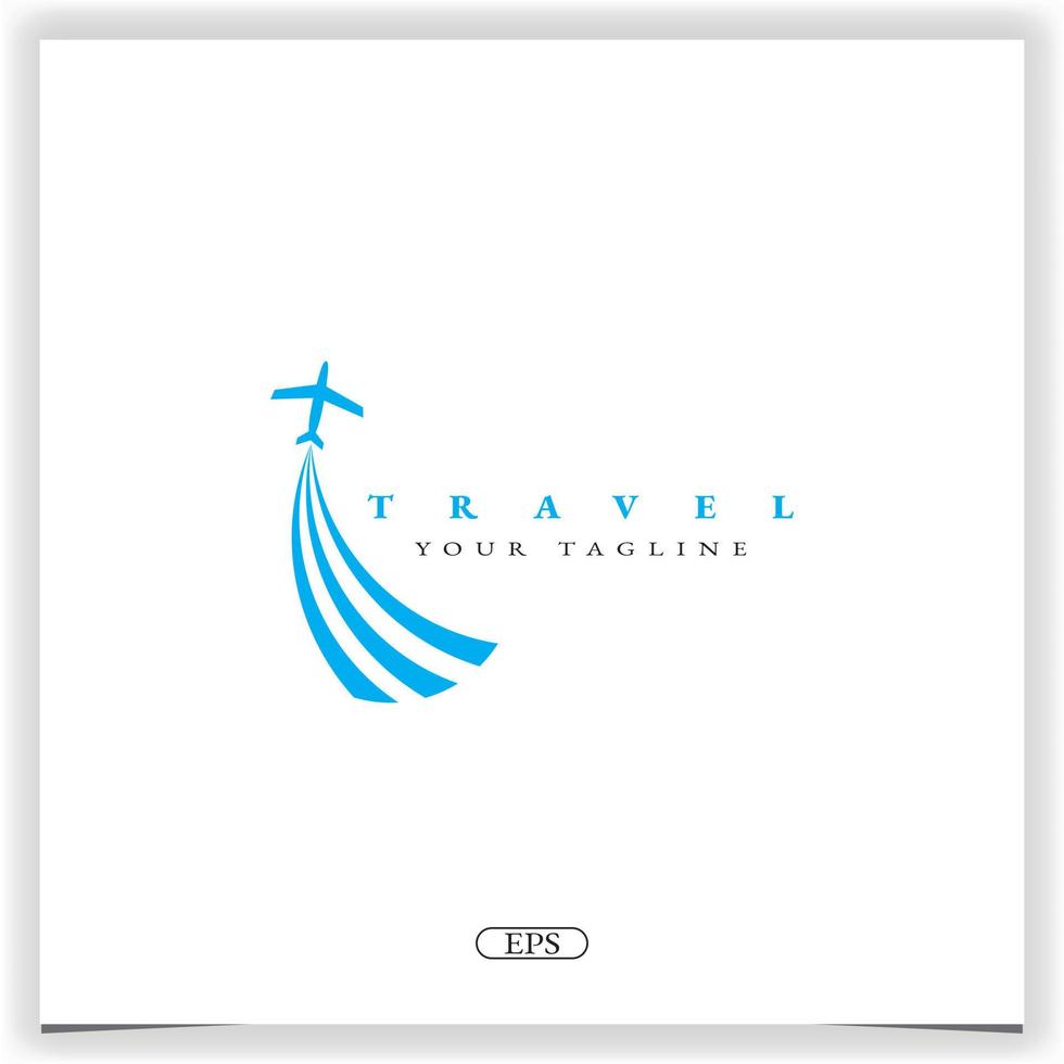 logotipo de avião de viagem modelo elegante premium vetor eps 10