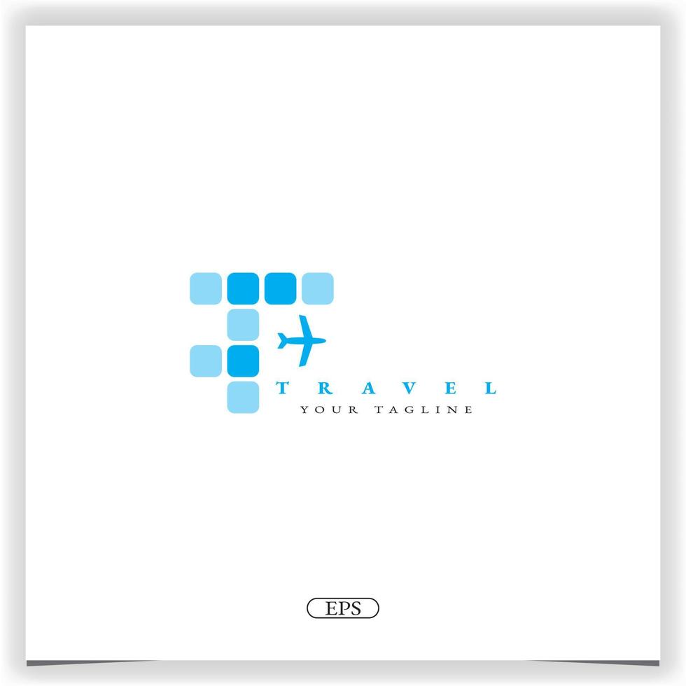 logotipo de avião de viagem modelo elegante premium vetor eps 10