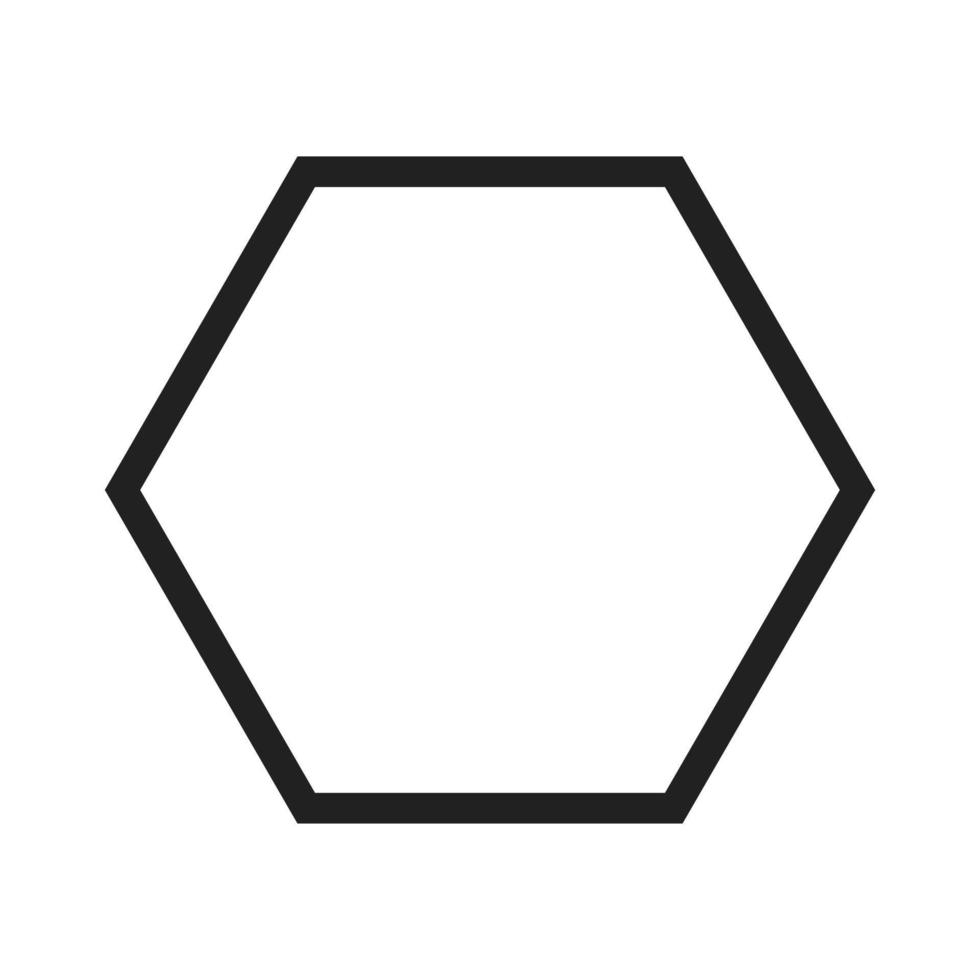 ícone de linha hexagonal vetor
