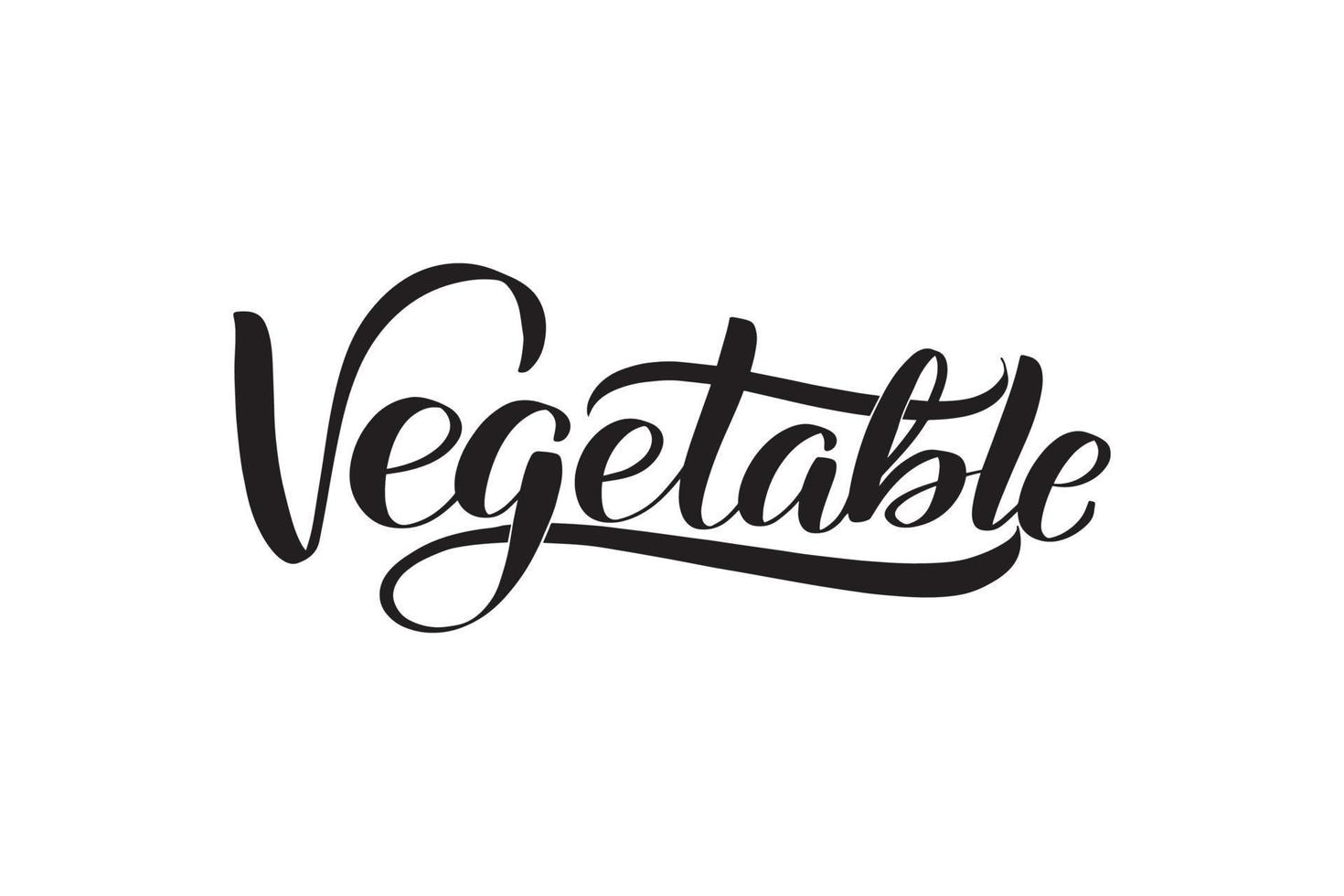 vegetal de letras de escova manuscrita inspiradora. ilustração vetorial de caligrafia isolada no fundo branco. tipografia para banners, crachás, cartão postal, camiseta, estampas, cartazes. vetor