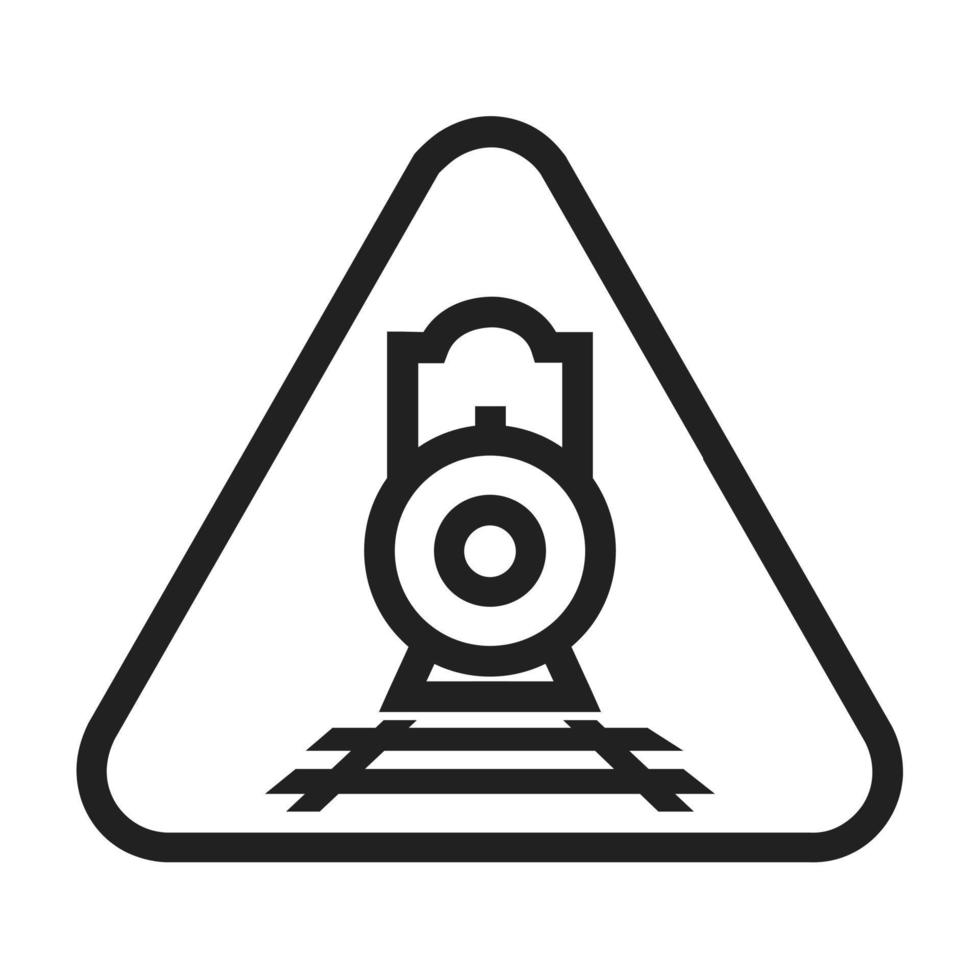 ícone de linha de sinal ferroviário vetor