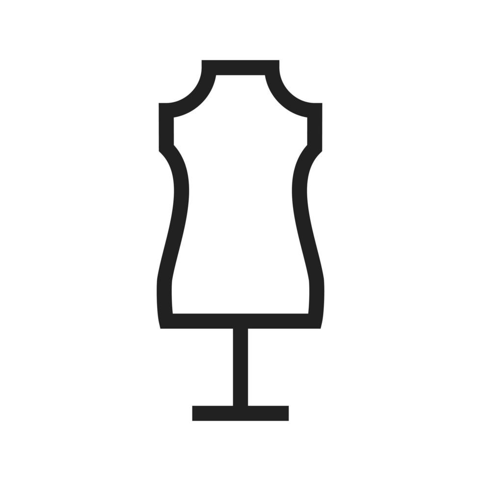 ícone de linha de suporte de vestido vetor