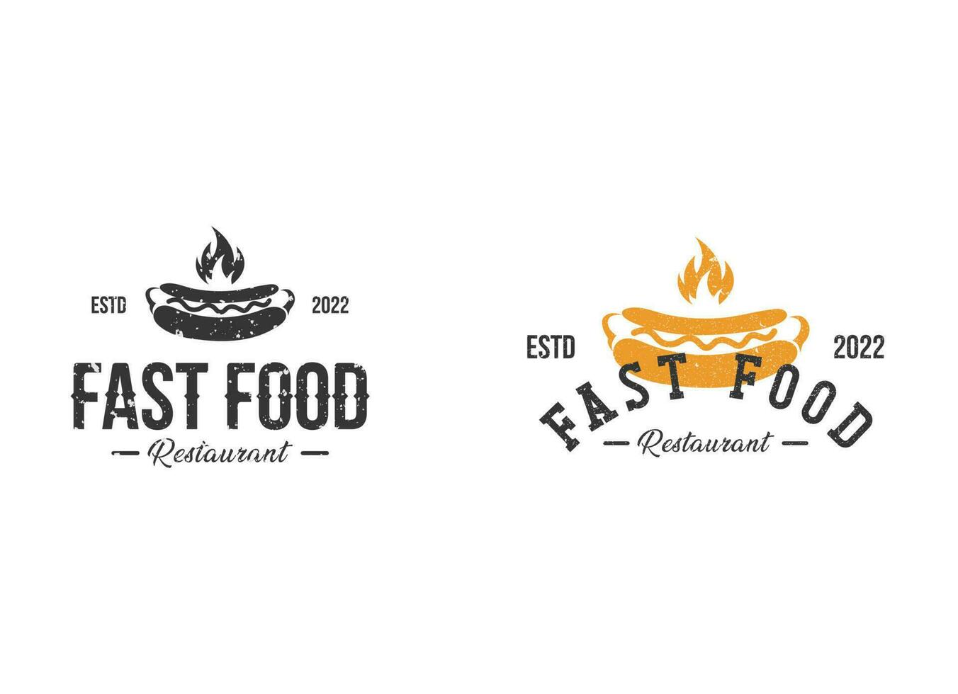 modelo de design de logotipo de restaurante de cachorro-quente. vetor