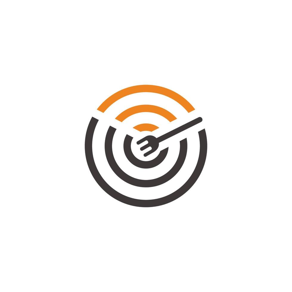 listras colher geométrica garfo restaurante logotipo wifi grátis vetor